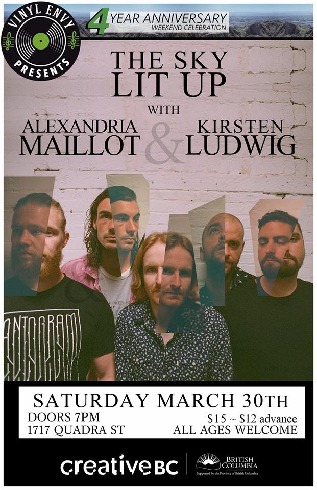 Vinyl Envy 4-Year Anniversary:: The Sky Lit Up, Alexandria Maillot, Kirsten Ludwig @ Vinyl Envy Mar 30 2019 - May 7th @ Vinyl Envy