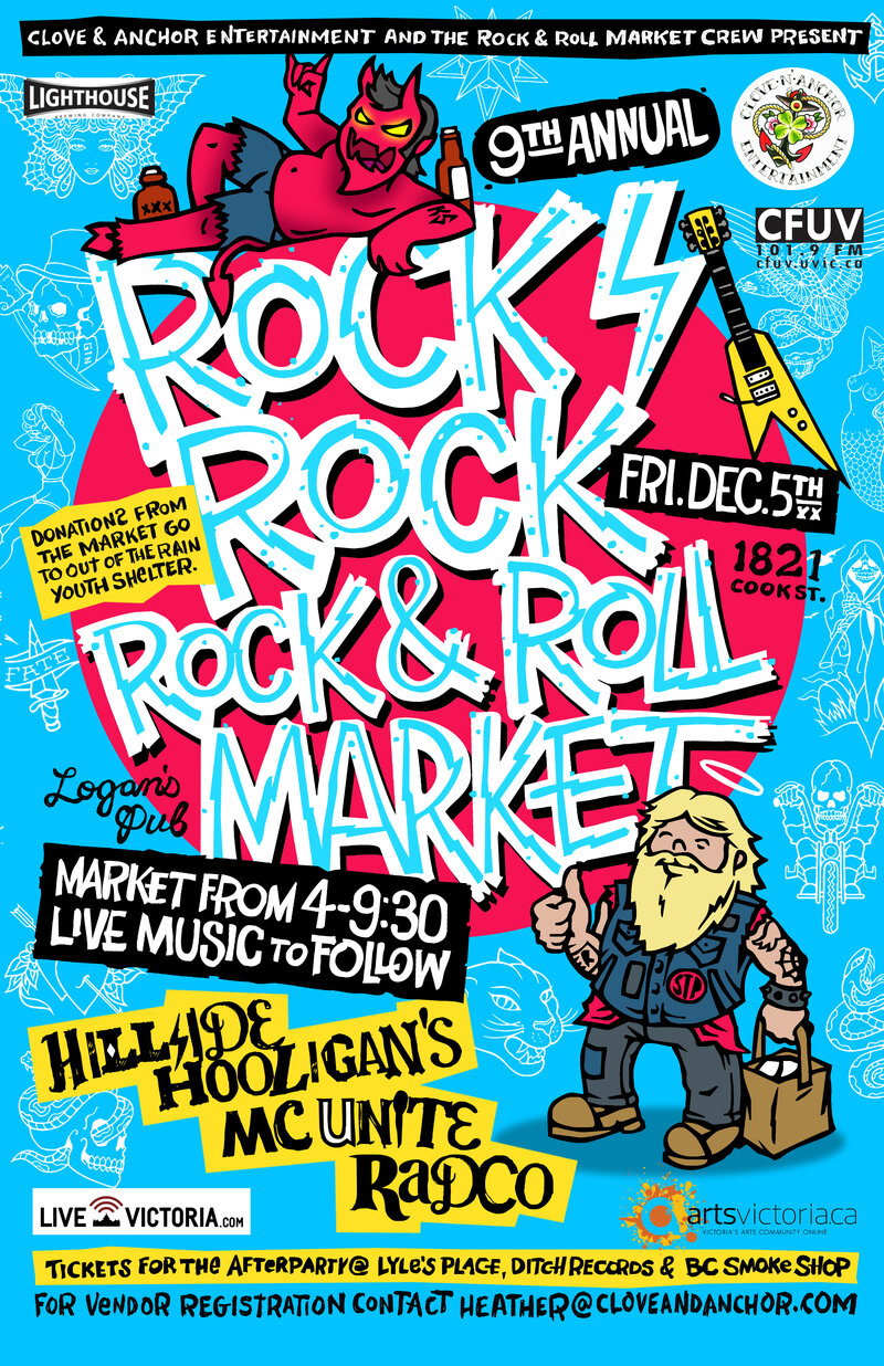 9th Annual Rock, Rock, Rock & Roll Market: Hillside Hooligans, MC Unite!, RADCO @ Logan's Pub Dec 5 2014 - May 7th @ Logan's Pub