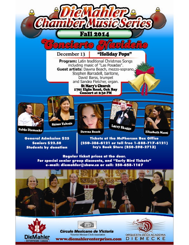 DieMahler  Ensemble @ St. Mary's Anglican Church Dec 13 2014 - Jun 18th @ St. Mary's Anglican Church