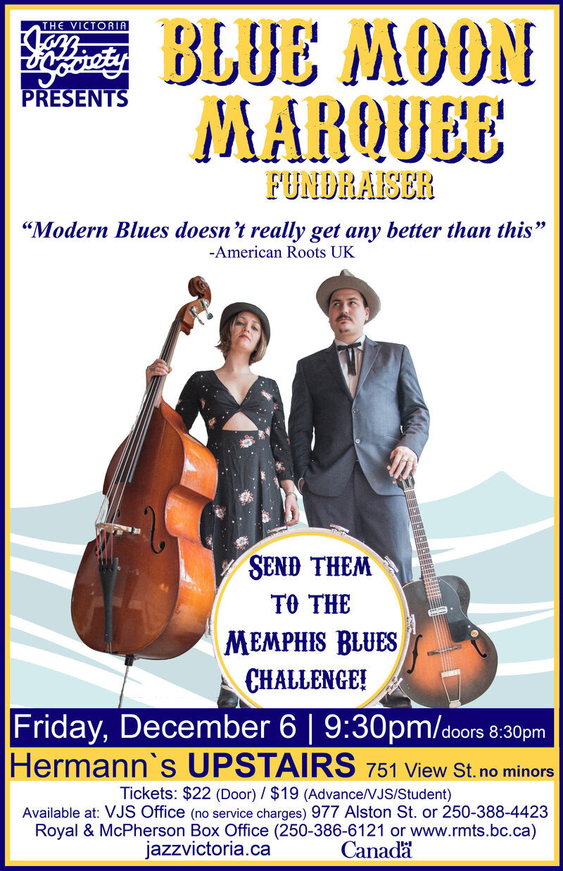 Fundraiser at Hermann's Upstairs: Blue Moon Marquee @ Hermann's Jazz Club Dec 6 2019 - May 12th @ Hermann's Jazz Club