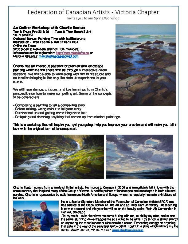 Online Landscape Workshop with Charlie Easton @ Online - Feb 23, 2021