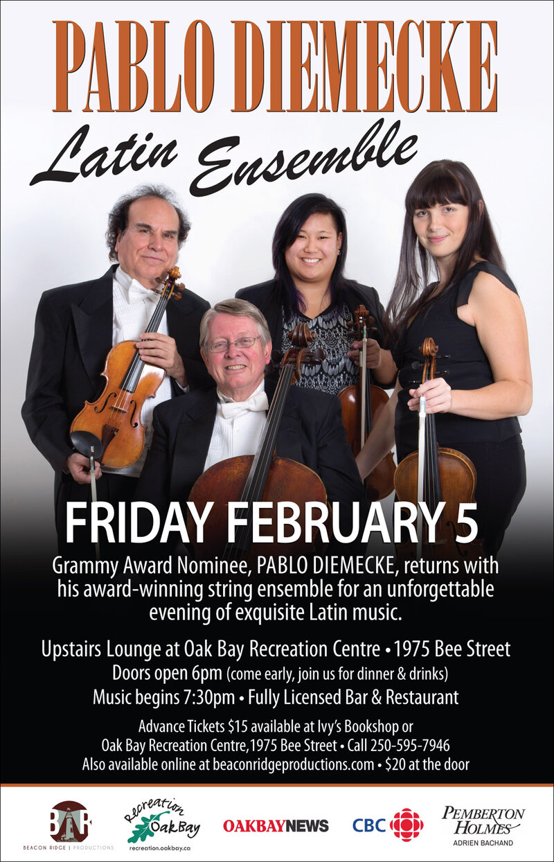 Pablo Diemecke Latin Ensemble: Pablo Diemecke @ Sports View Lounge Feb 5 2016 - May 28th @ Sports View Lounge