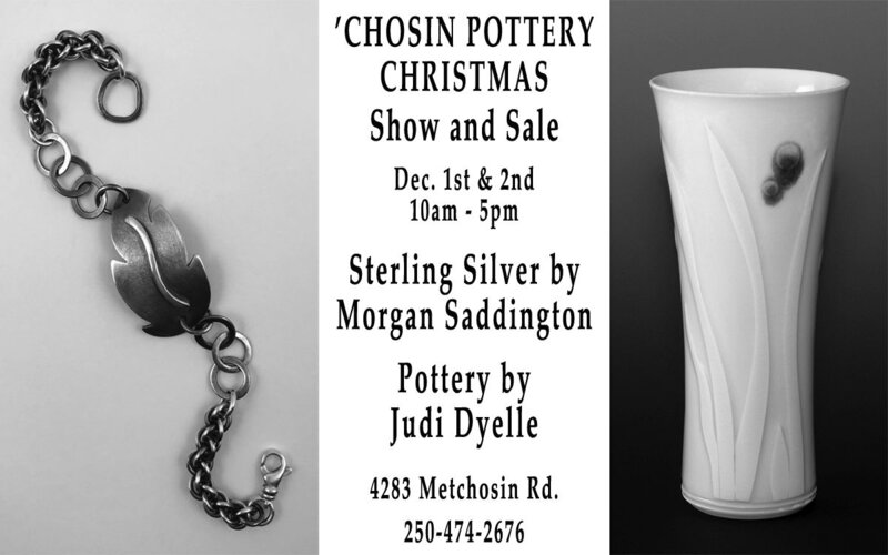 'Chosin Pottery Christmas Show and Sale: Judi Dyelle, Morgan Saddington @ 'Chosin Pottery Inc. Dec 1 2018 - May 6th @ 'Chosin Pottery Inc.