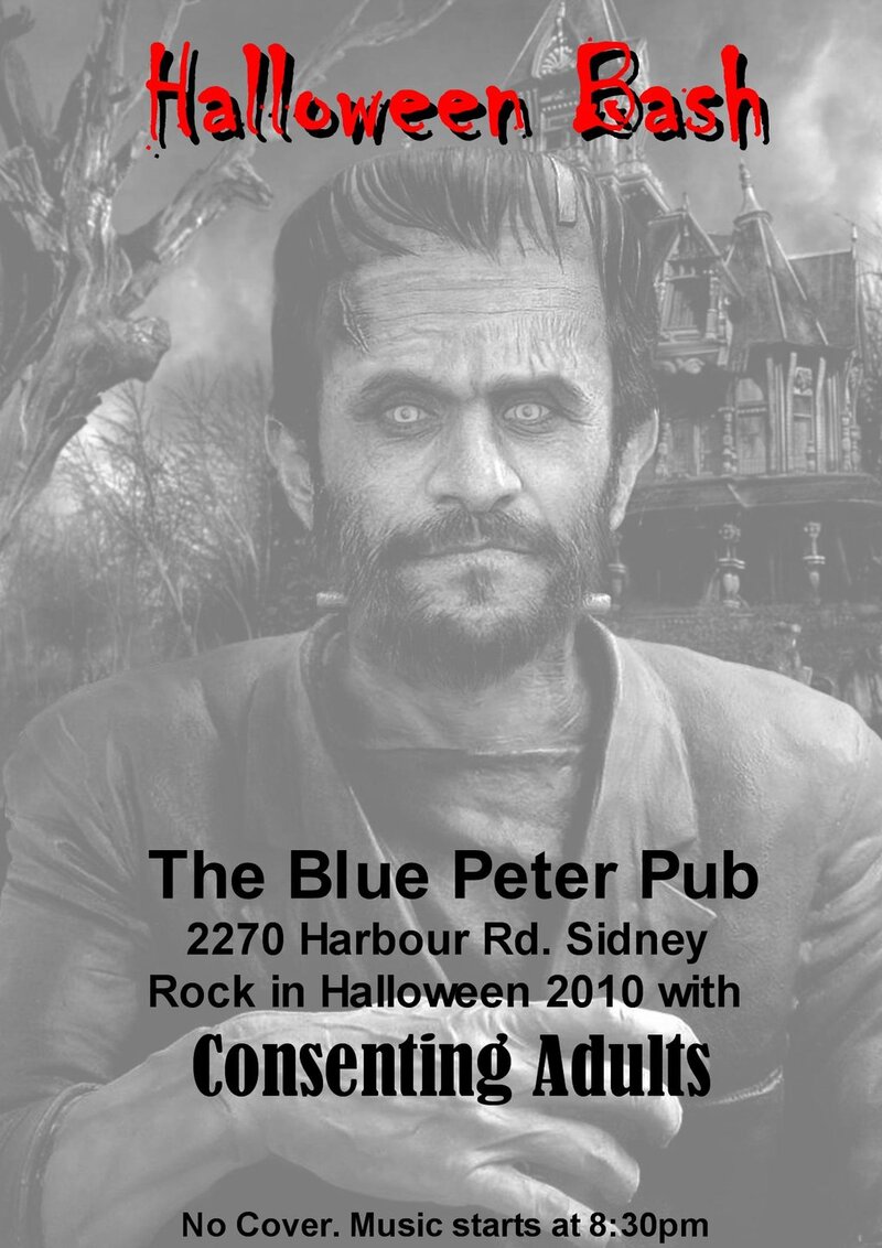 CONSENTING ADULTS HALLOWEEN BASH: Consenting Adults @ Blue Peter Pub - Oct 30, 2010
