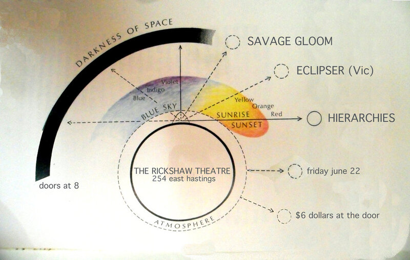 Prog and noise in Sir Run Run's Tiny Dynasty: Savage Gloom, Eclipser, Hierarchies  @ Rickshaw Theatre Jun 22 2012 - May 7th @ Rickshaw Theatre