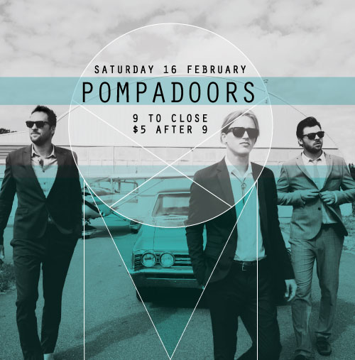The Pompadoors @ Canoe Brewpub Feb 16 2013 - Jun 8th @ Canoe Brewpub