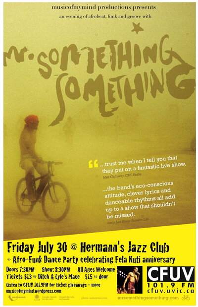 Mr. Something Something, + special guests @ Hermann's Jazz Club Jul 30 2010 - May 20th @ Hermann's Jazz Club