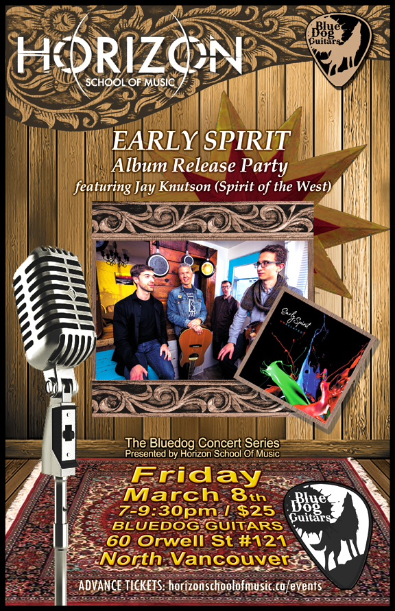Early Spirit @ Blue Dog Guitars Mar 8 2019 - May 7th @ Blue Dog Guitars
