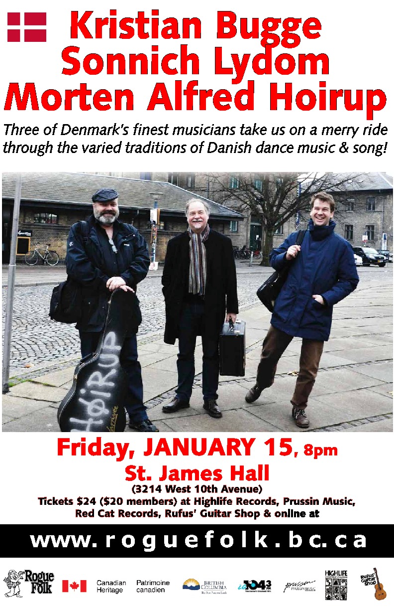 Lydom, Bugge & H&oslash;irup @ St. James Community Hall Jan 15 2016 - Jun 23rd @ St. James Community Hall