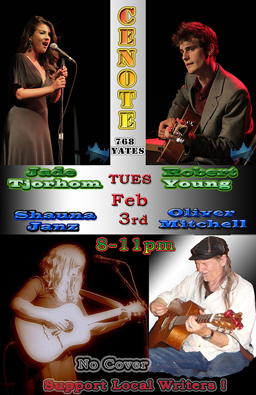 Oliver Mitchell, Shauna Janz, Jade Tjorholm & Robert Young @ Cenote Feb 3 2015 - May 18th @ Cenote