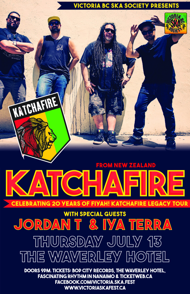 KATCHAFIRE'S 20TH ANNIVERSARY CONCERT (Cumberland show): KATCHAFIRE, Iya Terra, Jordan T @ The Waverley Hotel Jul 13 2017 - May 7th @ The Waverley Hotel