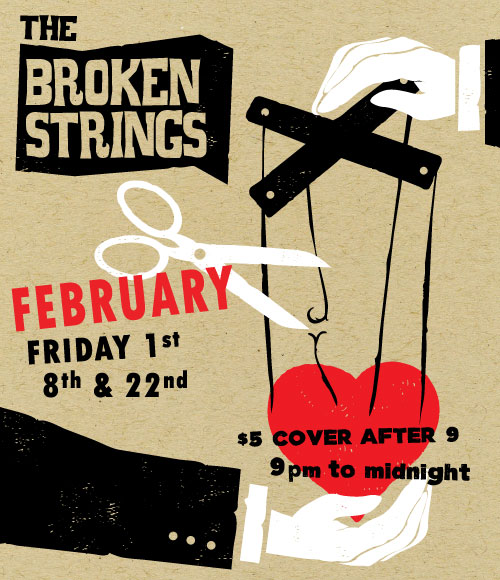 The Broken Strings @ Canoe Brewpub Feb 8 2013 - Jun 6th @ Canoe Brewpub