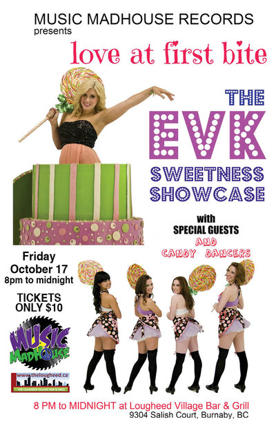 the EVK sweetness showcase: EVK (Evee Kay), Ajaye Jardine @ Lougheed Village Bar & Grill - Oct 17, 2014