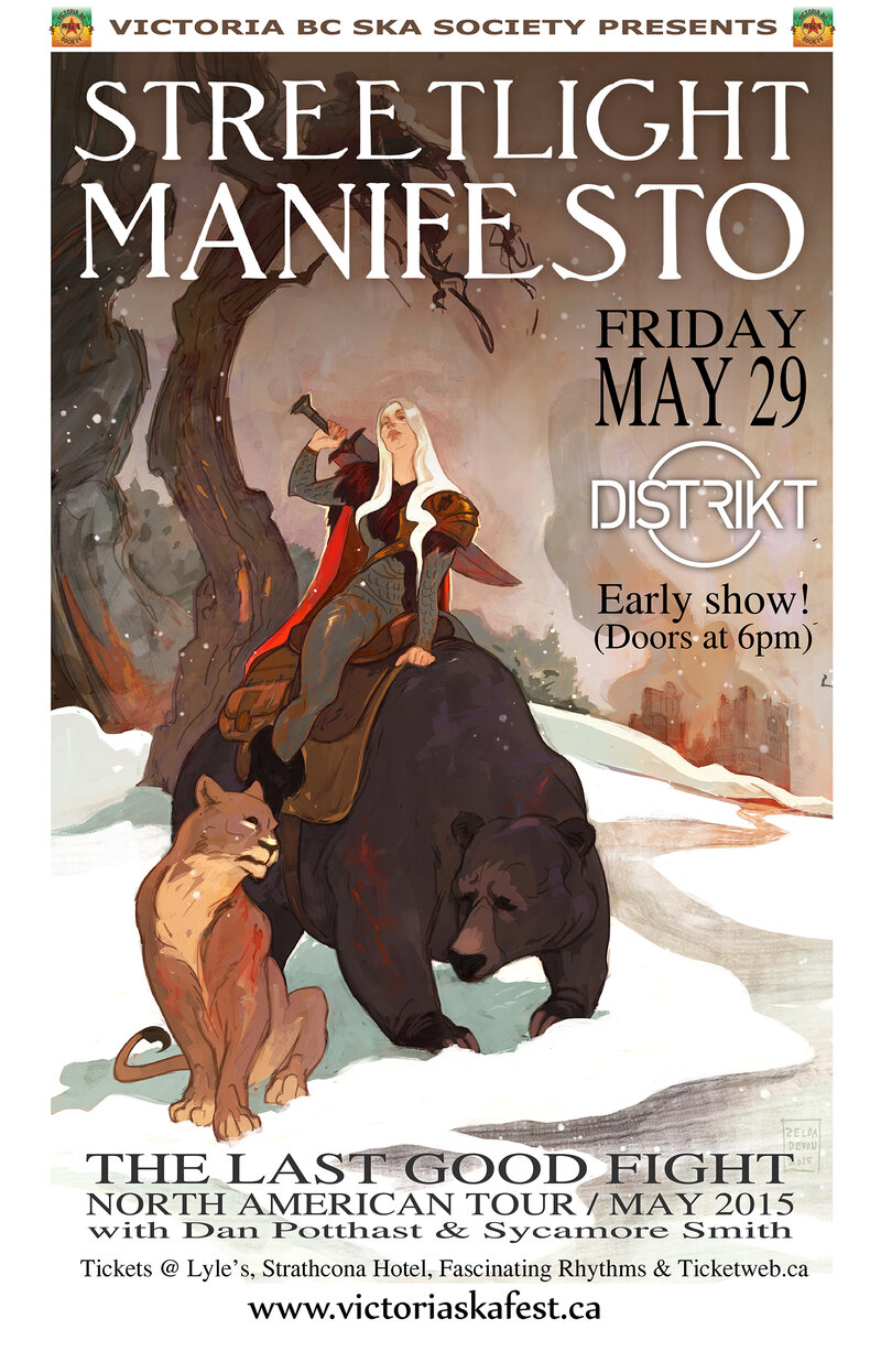 STREETLIGHT MANIFESTO CONFIRMED IN VICTORIA!  - On the Road to Ska Fest 2015: Streetlight Manifesto, Dan Potthast, Sycamore Smith @ Distrikt May 29 2015 - May 6th @ Distrikt