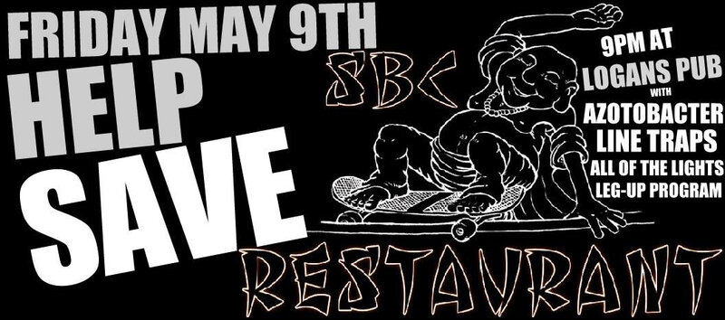 SBC FUNDRAISER in Victoria with: LINE TRAPS, Azotobacter, ALL OF THE LIGHTS, The Leg-Up Program @ Logan's Pub May 9 2014 - May 6th @ Logan's Pub