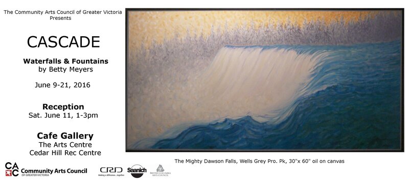Cascade, Waterfall and Mountains by Betty Meyers @ Art Centre at Cedar Hill - CACGV Cafe Gallery Jun 9 2016 - May 6th @ Art Centre at Cedar Hill - CACGV Cafe Gallery