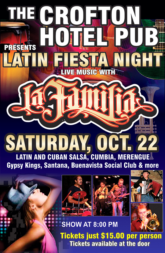 Latin Fiesta Night: La Familia @ Crofton Pub - Oct 22, 2016