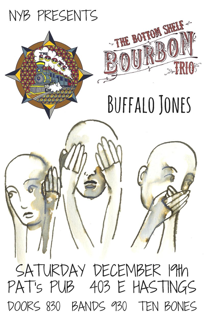 The Bottom Shelf Bourbon Trio, The Soots, Buffalo Jones @ Pat's Pub Dec 19 2015 - Jun 11th @ Pat's Pub