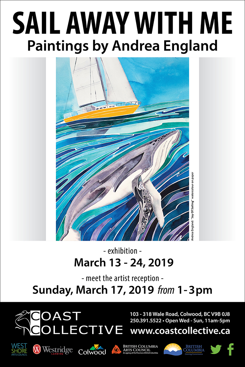 Sail Away With Me: Paintings By A Pacific Voyager: Andrea England @ Coast Collective Art Society Mar 13 2019 - May 5th @ Coast Collective Art Society