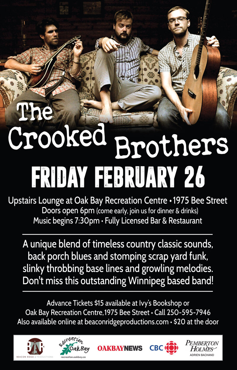 The Crooked Brothers: The Croked Brothers @ Sports View Lounge Feb 26 2016 - Jun 4th @ Sports View Lounge