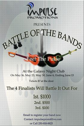 Battle of the Bands!!: Battle of the Bands!, submit your demos! @ Galaxy Nite Club - Jun 13, 2008