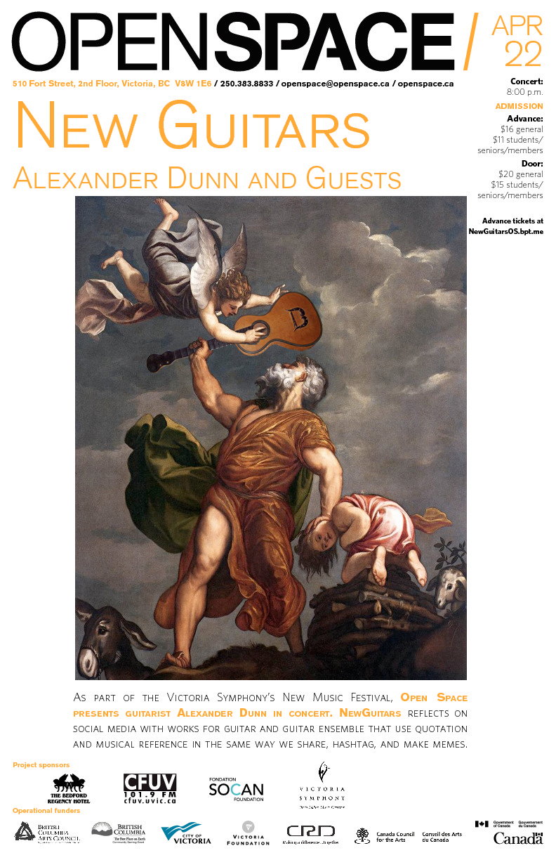 New Guitars: Alexander Dunn @ Open Space Apr 22 2016 - May 8th @ Open Space