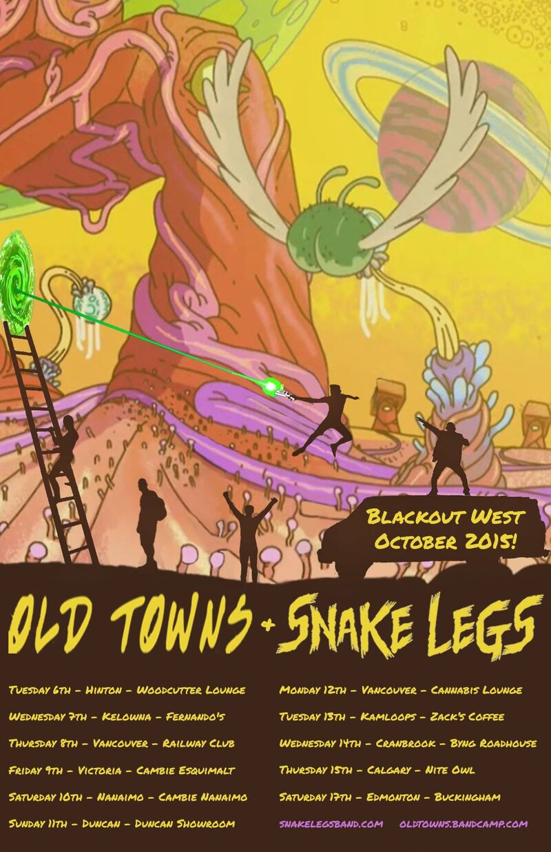 Blackout West: Old Towns (AB), SNAKE LEGS (AB) @ The Cambie Nanaimo - Oct 10, 2015