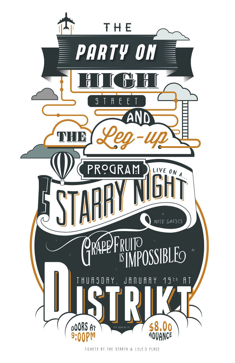 The Party on High Street, The Leg-Up Program, Grapefruit is Impossible @ Distrikt Jan 19 2017 - May 9th @ Distrikt