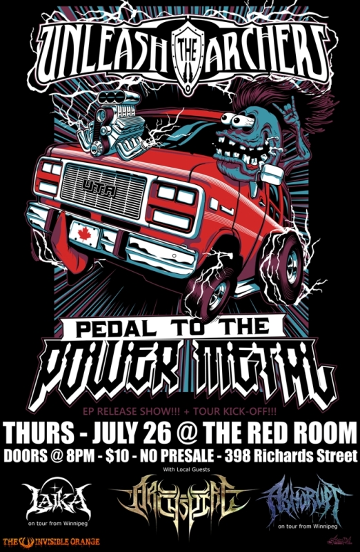 Unleash The Archers, Archspire, Laika , Abhorupt @ The Red Room Dec 31 1969 - May 5th @ The Red Room