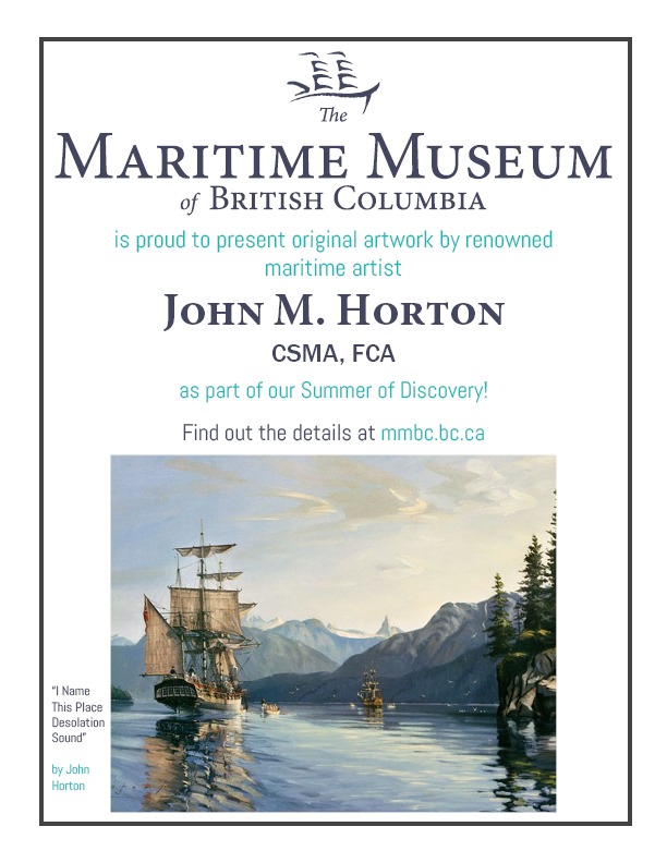 Summer of Discovery at the MMBC: John Horton @ Maritime Museum of BC Aug 16 2016 - Jun 4th @ Maritime Museum of BC