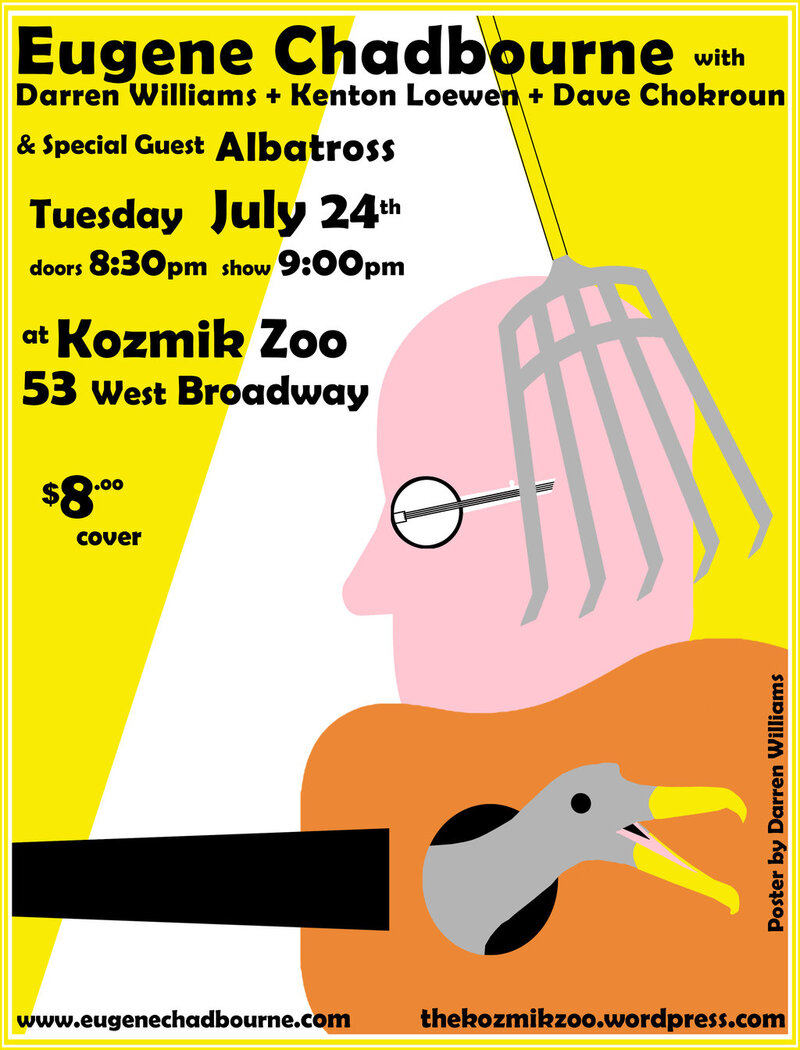 Eugene Chadbourne, Albatross @ Kozmik Zoo Jul 24 2012 - May 7th @ Kozmik Zoo