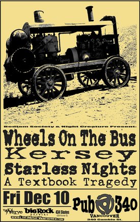Wheels On the Bus, Kersey, Starless Nights, A Texbook Tragedy @ Pub 340 - Dec 10, 2004