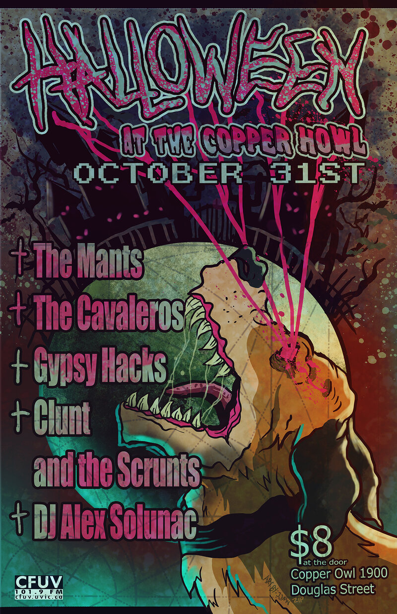 HALLOWEEEEEEN AT THE COPPER HOWLLLL: The Cavaleros, The Mants, Gypsy Hacks, Clunt and his Scrunts, DJ Alex Solunac  @ Copper Owl Oct 31 2013 - May 6th @ Copper Owl