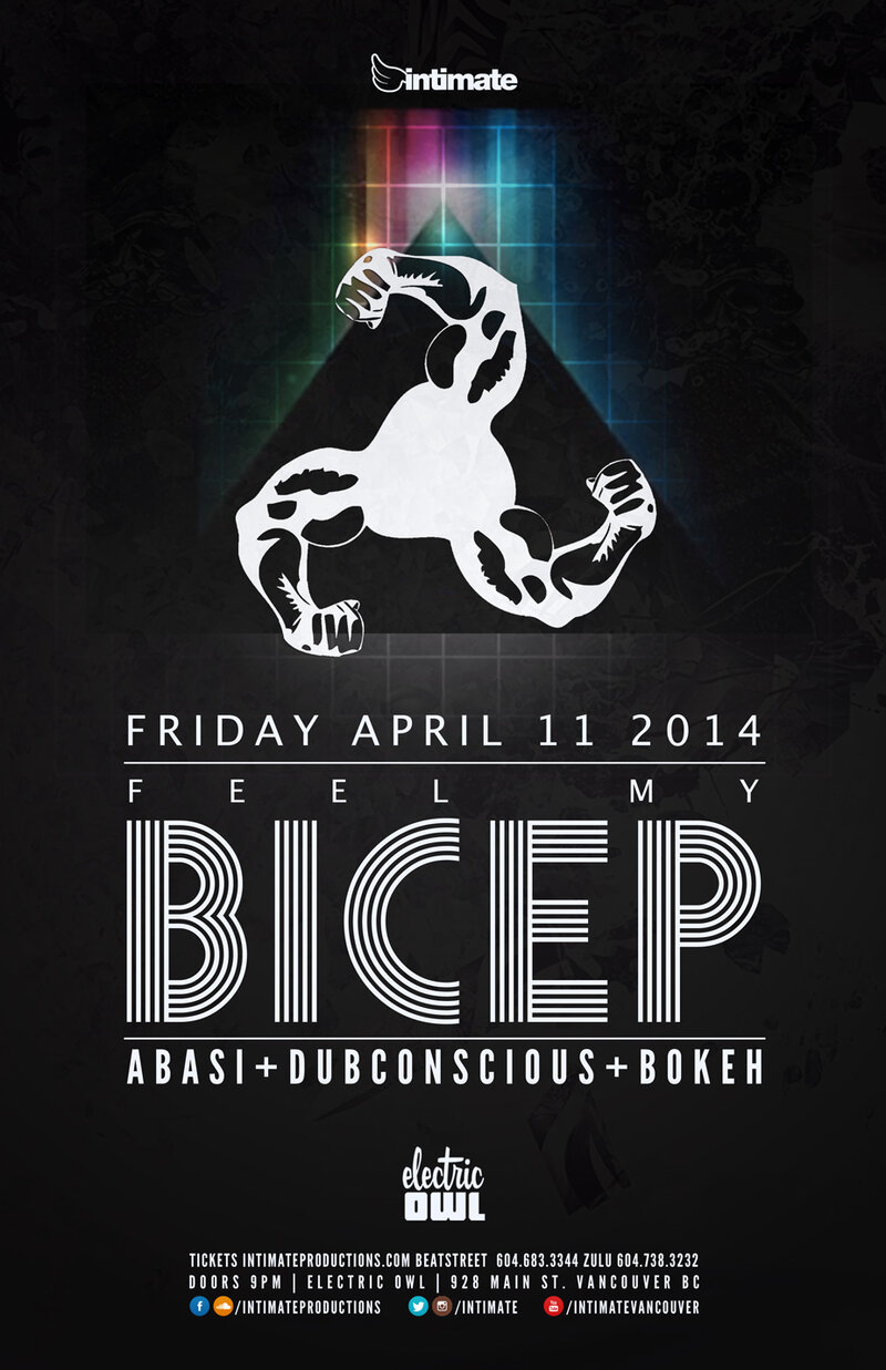 Flex your muscles and get pumped up: Bicep, Abasi, Dubconscious, Bokeh @ Electric Owl - Apr 11, 2014