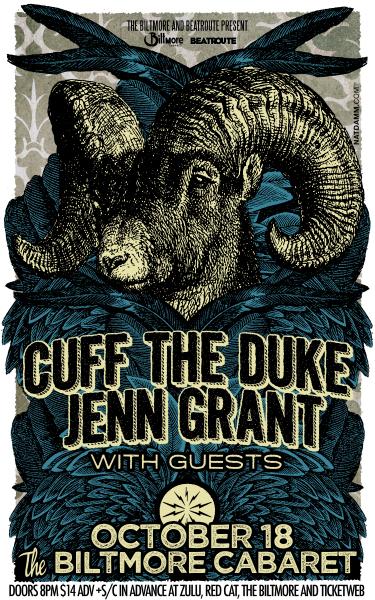 Cuff The Duke / Jenn Grant: Cuff The Duke, Jenn Grant @ The Biltmore Cabaret Oct 18 2012 - May 12th @ The Biltmore Cabaret