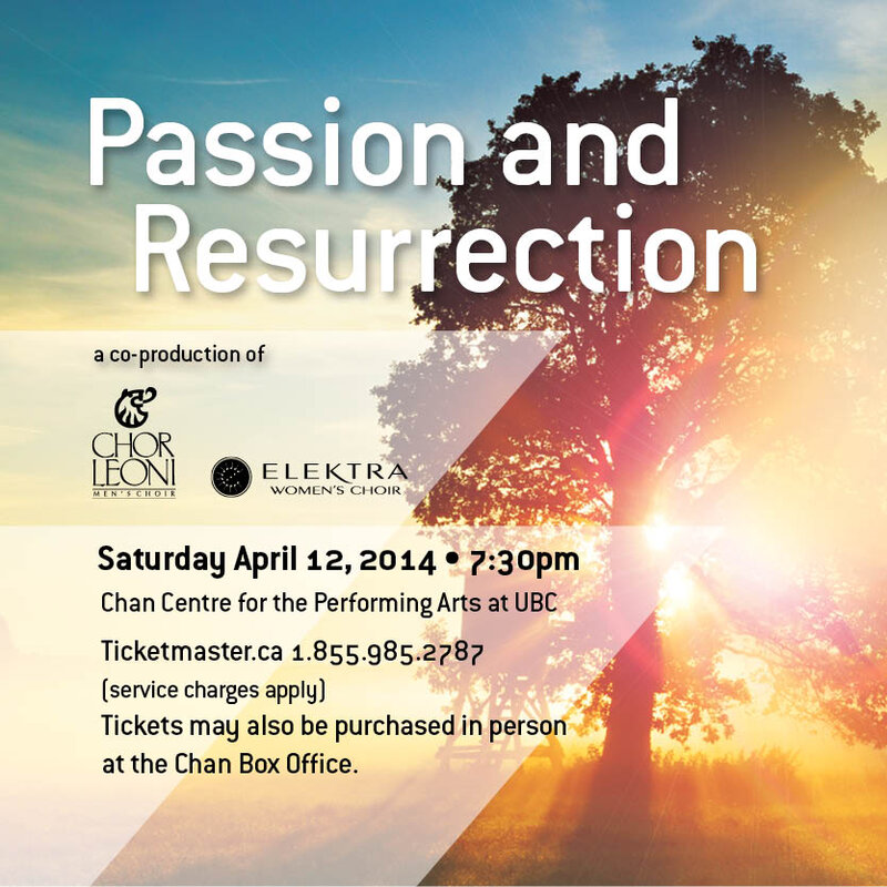 Two of Canada&rsquo;s top choirs come together to present a program of powerful choral masterpieces.: Chor Leoni, Elektra Women's Choir @ The Chan Centre for the Performing Arts Apr 12 2014 - May 16th @ The Chan Centre for the Performing Arts