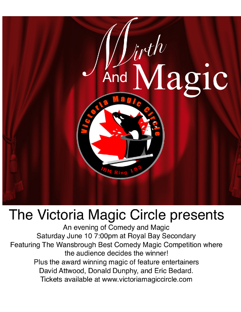 Mirth and Magic: David Attwood, Donald Dunphy, Eric Bedard, Murray Hatfield @ Royal Bay Secondary School - Jun 10, 2017