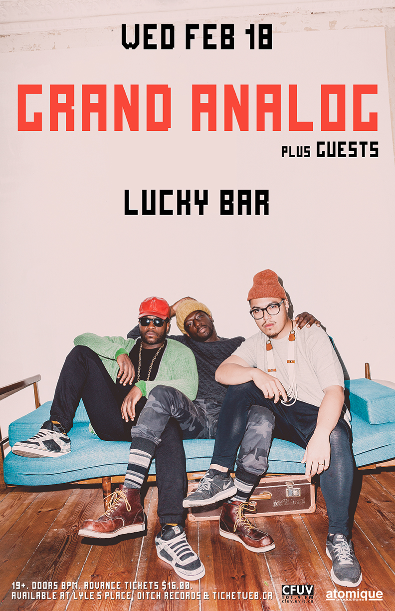 Grand Analog, Grossbuster & Orilla @ Lucky Bar Feb 18 2015 - May 6th @ Lucky Bar
