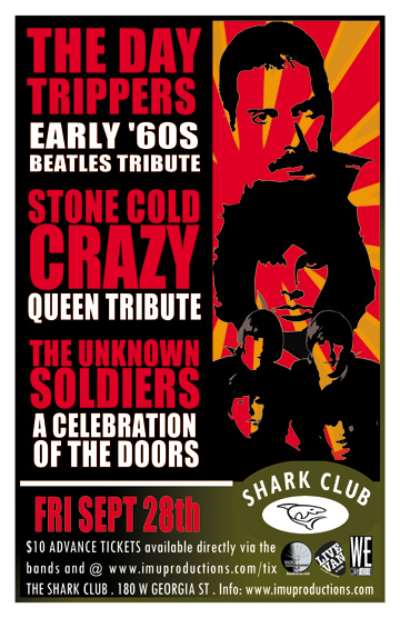 The DAY TRIPPERS, Stone Cold Crazy, The Unknown Soldiers @ Shark Club Sep 28 2012 - May 6th @ Shark Club