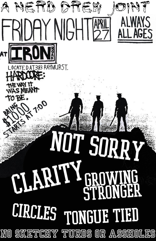 Clarity, Not Sorry, Circles, GROWING STRONGER, Tongue Tied @ Iron Road Studios - Apr 27, 2012