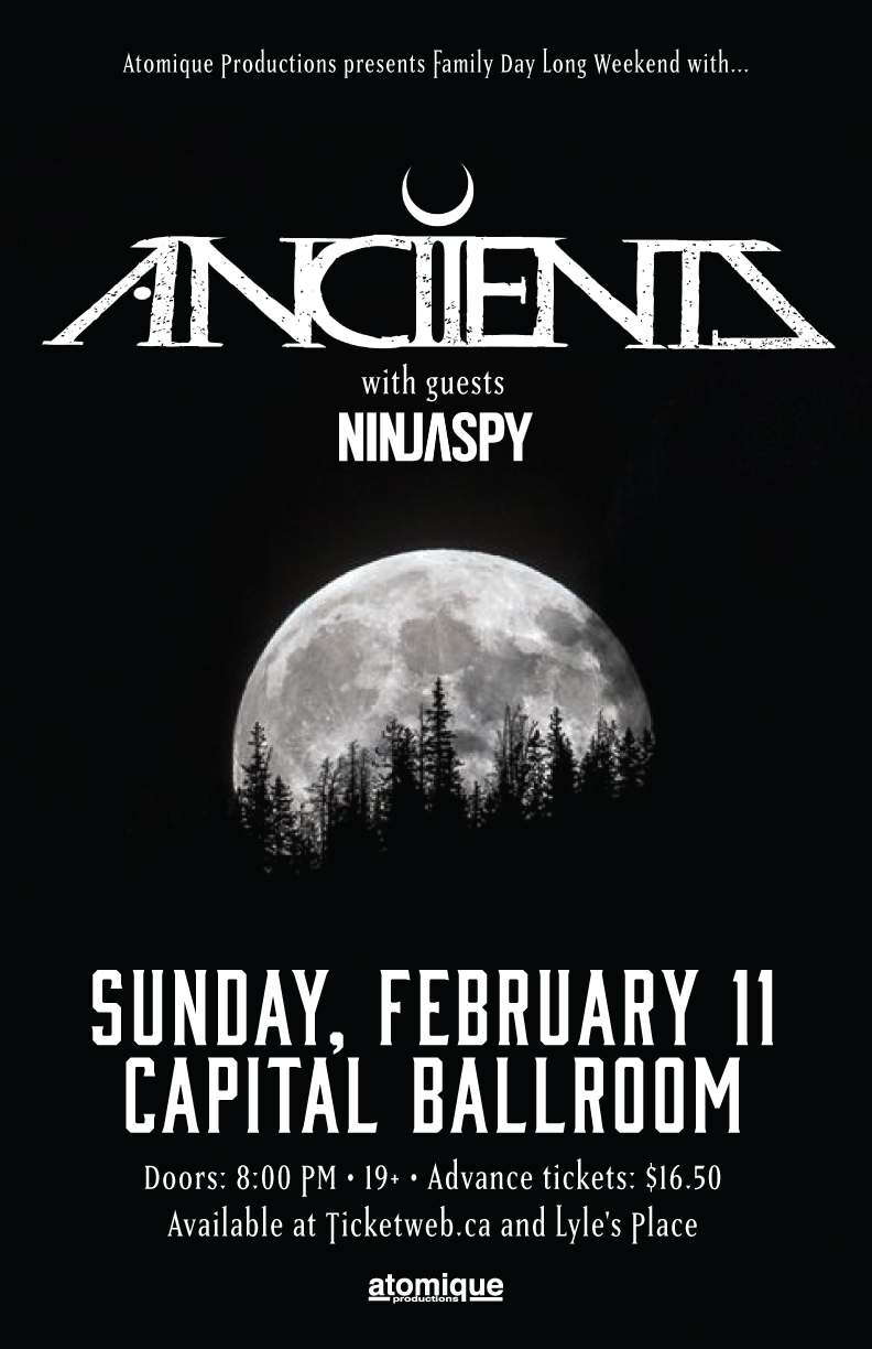 Anciients, Ninjaspy, BuzzArd @ Capital Ballroom Feb 11 2018 - May 9th @ Capital Ballroom