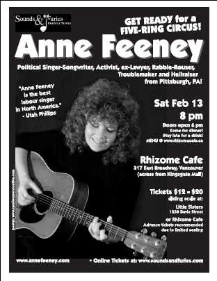 Anne Feeney @ Rhizome Cafe - Feb 13, 2010