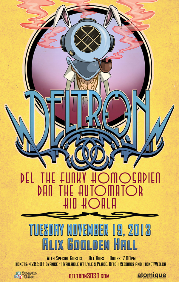 DELTRON 3030 , Kid Koala @ Alix Goolden Performance Hall Nov 19 2013 - May 7th @ Alix Goolden Performance Hall