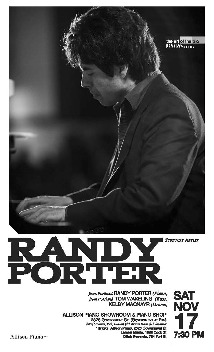 Art of the Trio presents American Jazz pianist Randy Porter: Randy Porter, Tom Wakeling @ Allison Piano - Nov 17, 2012