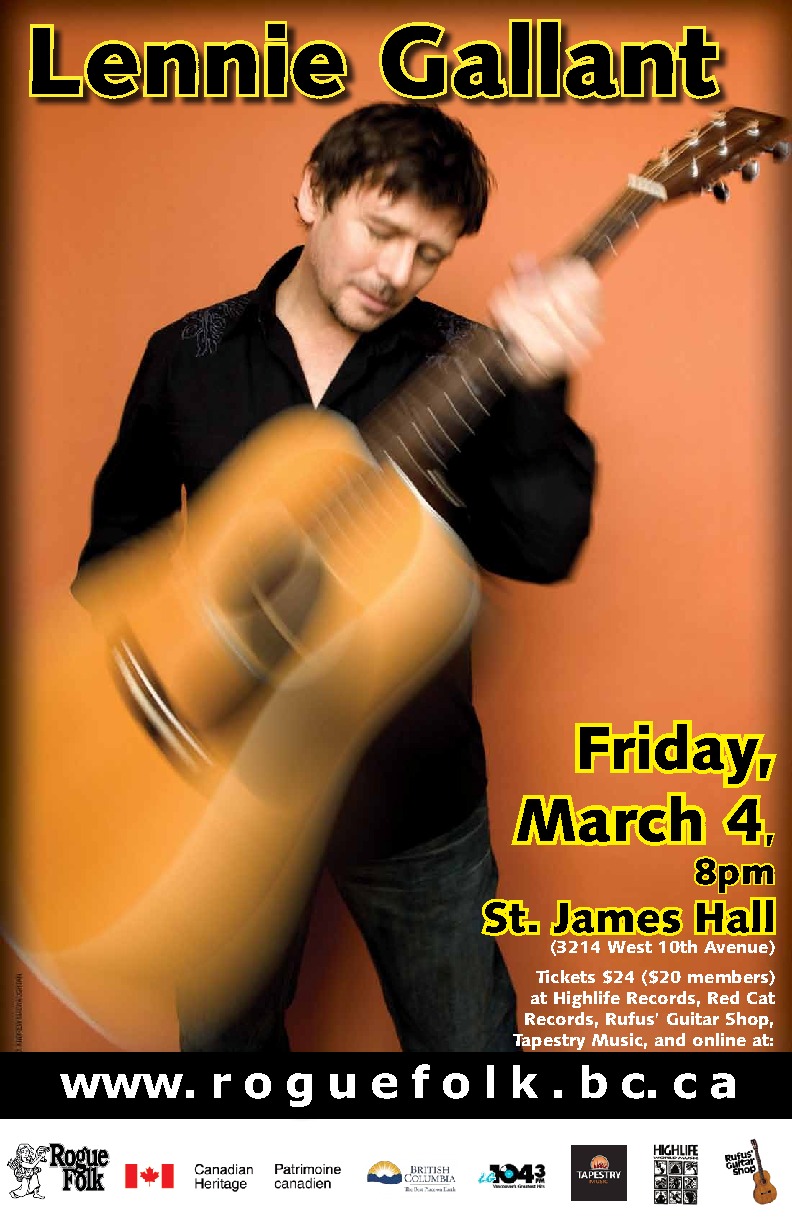 Lennie Gallant @ St. James Community Hall Mar 4 2016 - May 6th @ St. James Community Hall