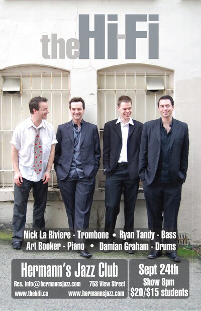 TICKETS AT THE DOOR ONLY: THE HIFI @ Hermann's Jazz Club Sep 24 2016 - Jun 7th @ Hermann's Jazz Club