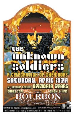 The UNKNOWN SOLDIERS Doors Tribute w/: The Unknown Soldiers, Ammonia Stars @ The Bourbon Apr 19 2008 - May 6th @ The Bourbon