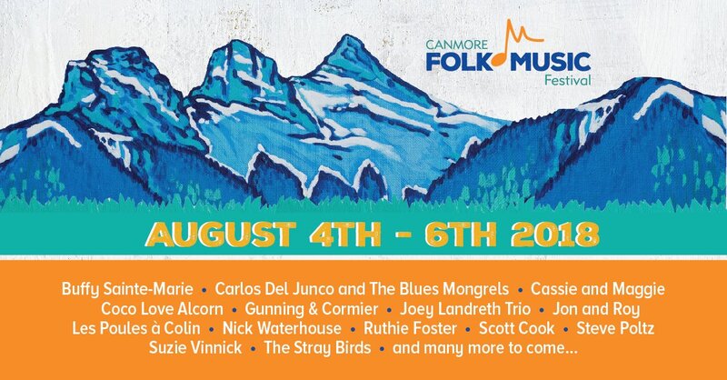 Jon and Roy, Buffy Sainte-Marie, Carlos Del Junco and The Blue Mongrels, Joey Landreth Trio @ Canmore Folk Music Festival - Aug 04, 2018