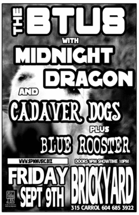 YEEHAAAW!: the BTUs, Midnight Dragon, Cadaver Dogs, BLUE ROOSTER @ The Brickyard - Sep 09, 2005