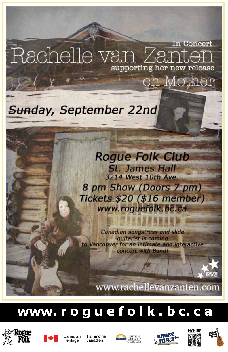 Rachelle Van Zanten @ St. James Community Hall - Sep 22, 2013